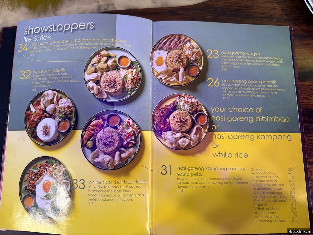 Tash Tish Tosh at Marine Cove - Menu