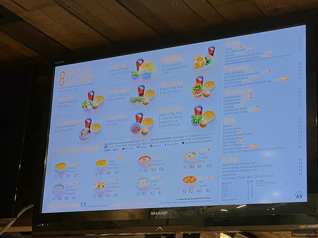The Soup Spoon - menu