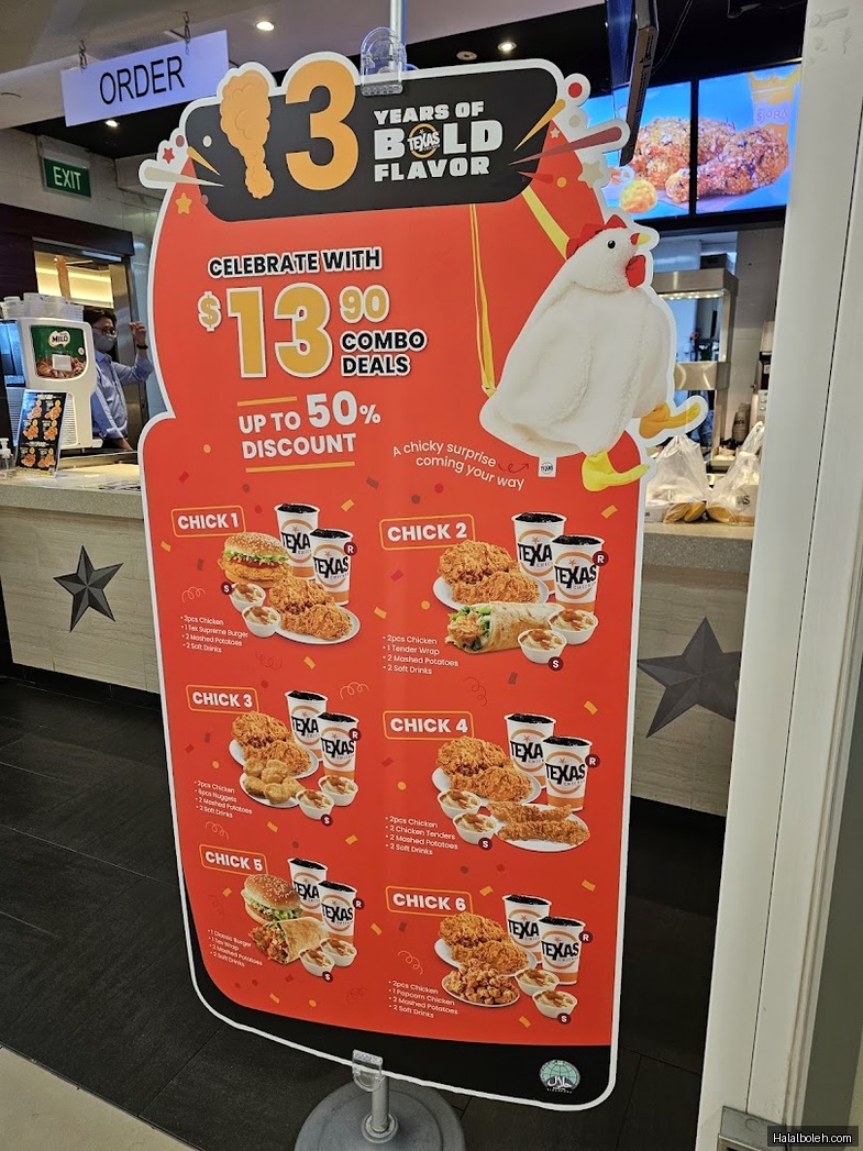 Texas Chicken - menu