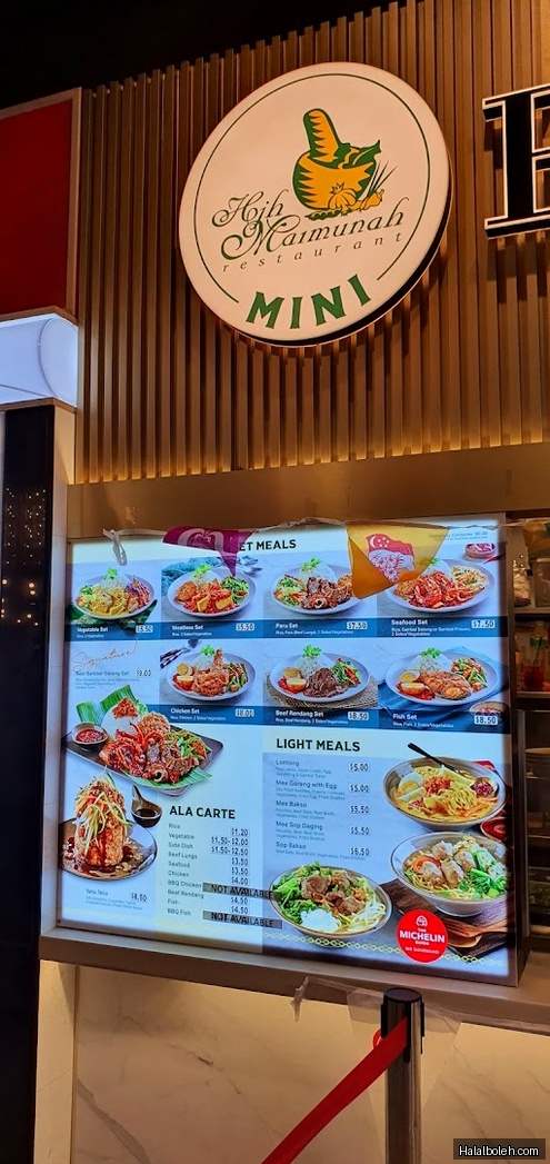 Hjh Maimunah - menu