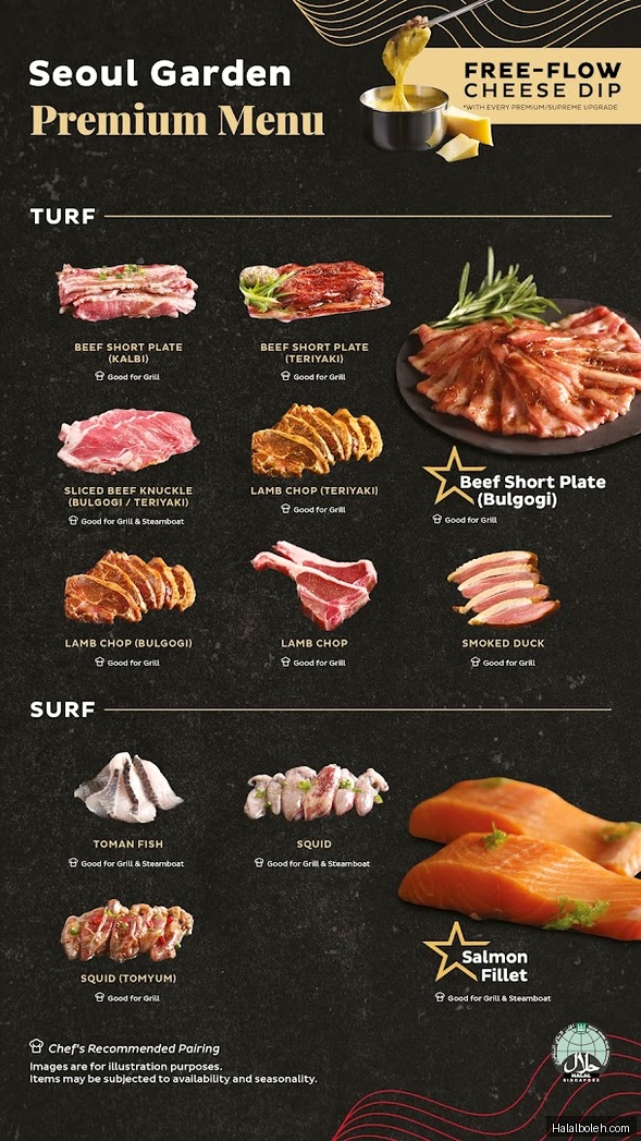 Seoul Garden HOTPOT - menu