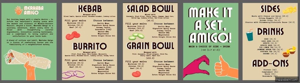 Merhaba Amigo - menu