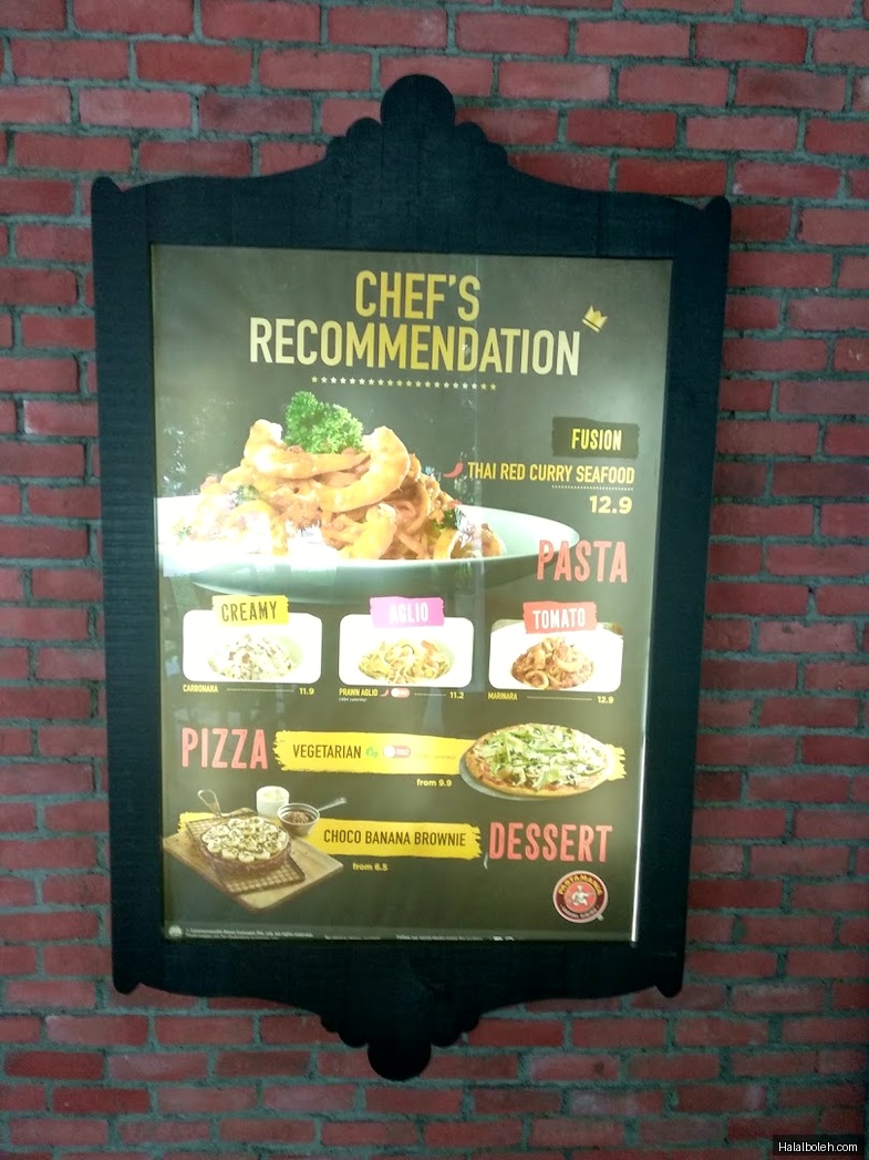 PastaMania - menu