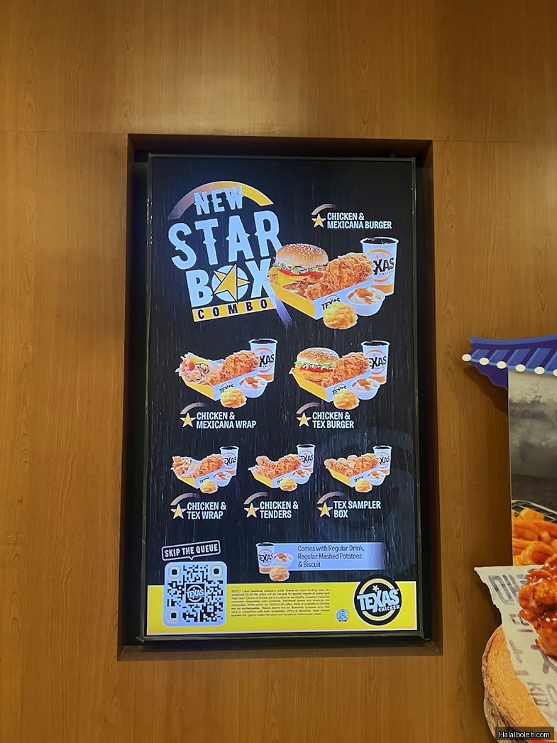 Texas Chicken - menu