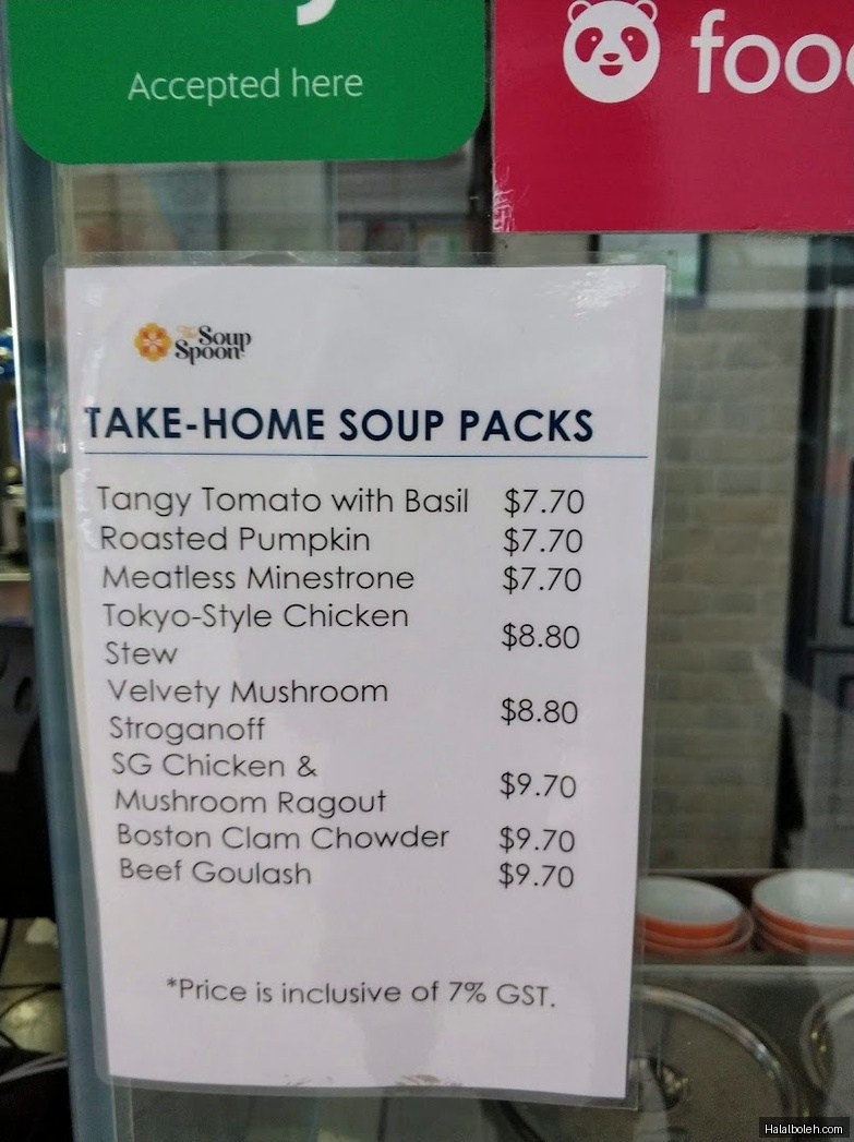 The Soup Spoon - menu