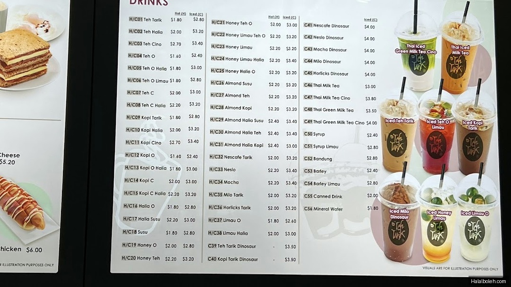 Mr Teh Tarik Express - menu
