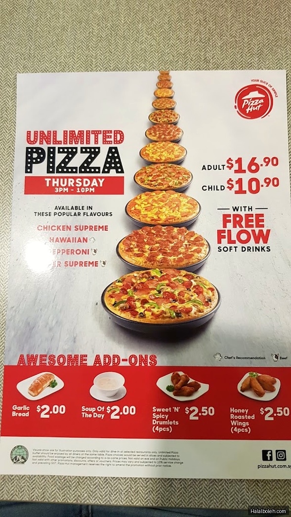 Pizza Hut - menu