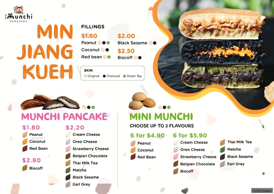 Munchi Pancakes - menu