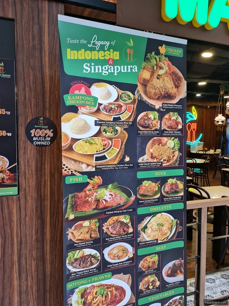 Makan Makan - menu