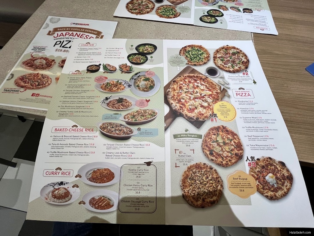 Pizzakaya - menu