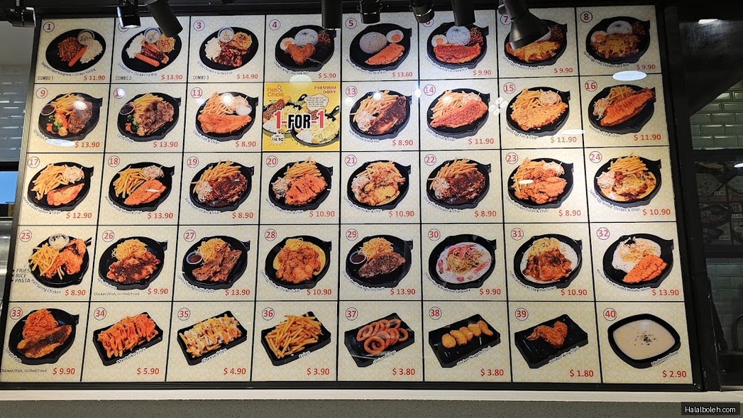 Fish & Chicks - menu