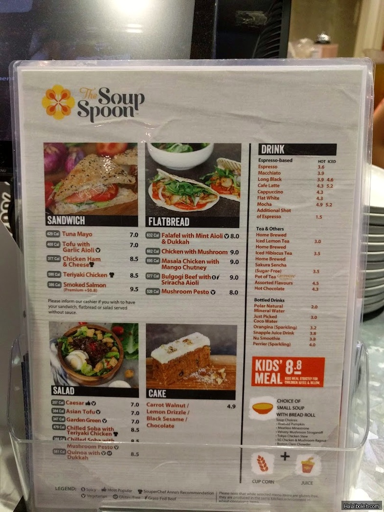 The Soup Spoon - menu