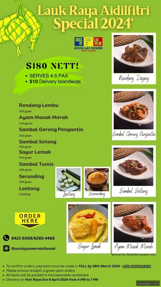 Boon Lay Power Nasi Lemak - menu