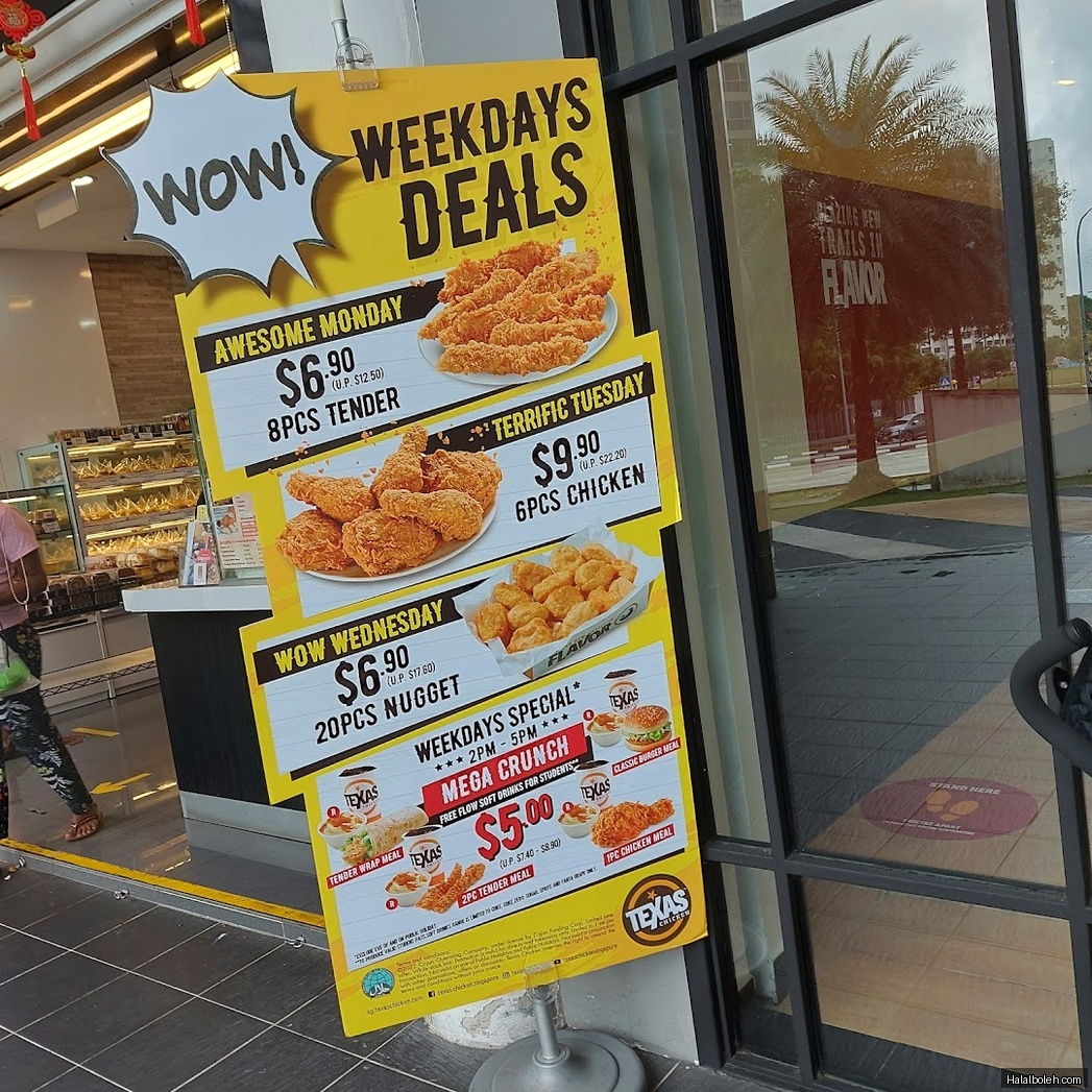 Texas Chicken - menu