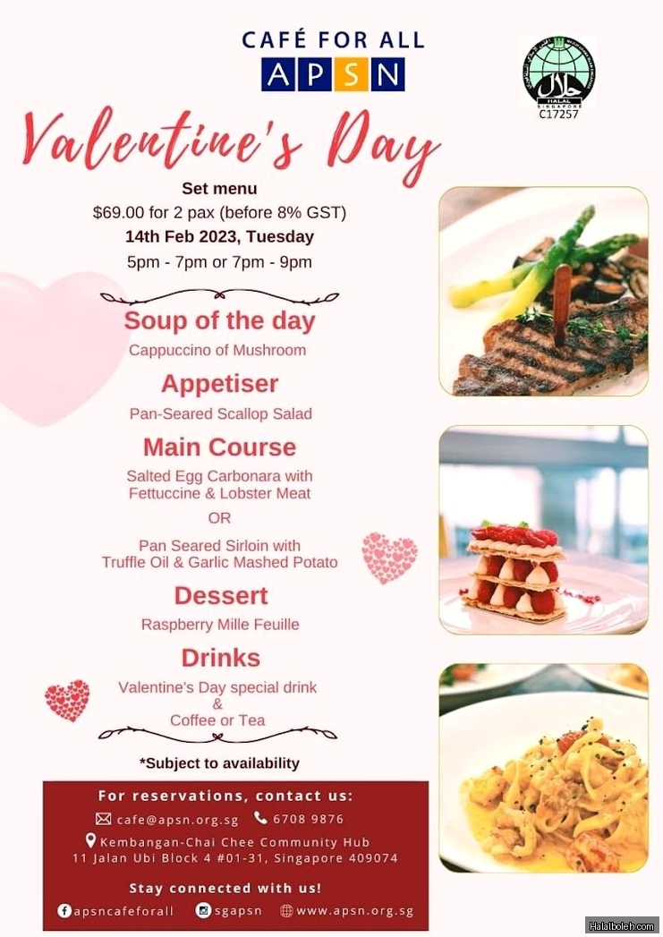 APSN Cafe for All - menu