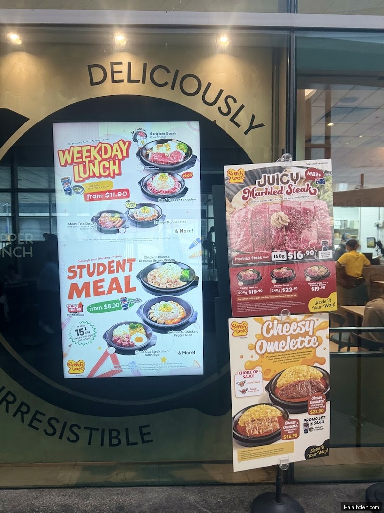 Pepper Lunch Restaurant - menu