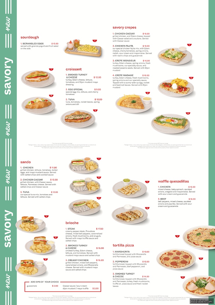 Dipndip at VivoCity - Menu