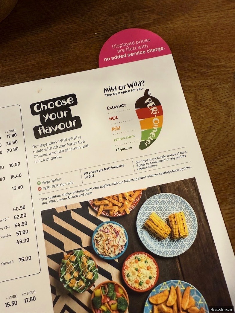 Nando's - menu