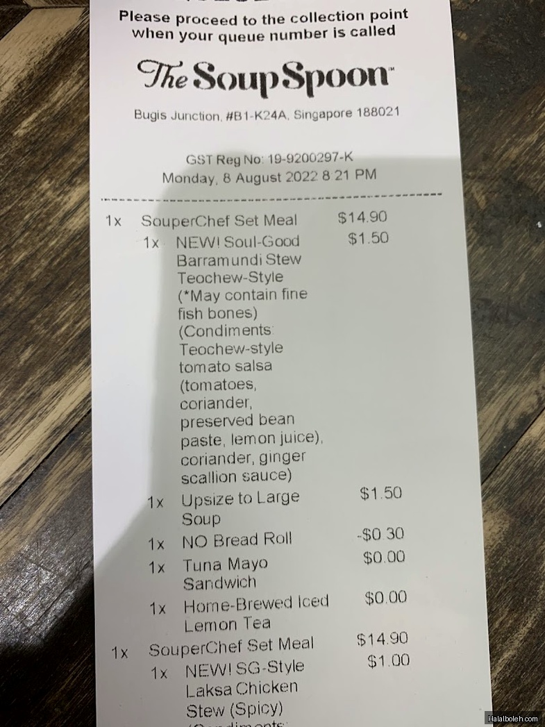 The Soup Spoon - menu