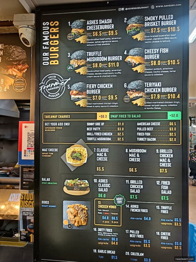 Ashes Burnnit - menu