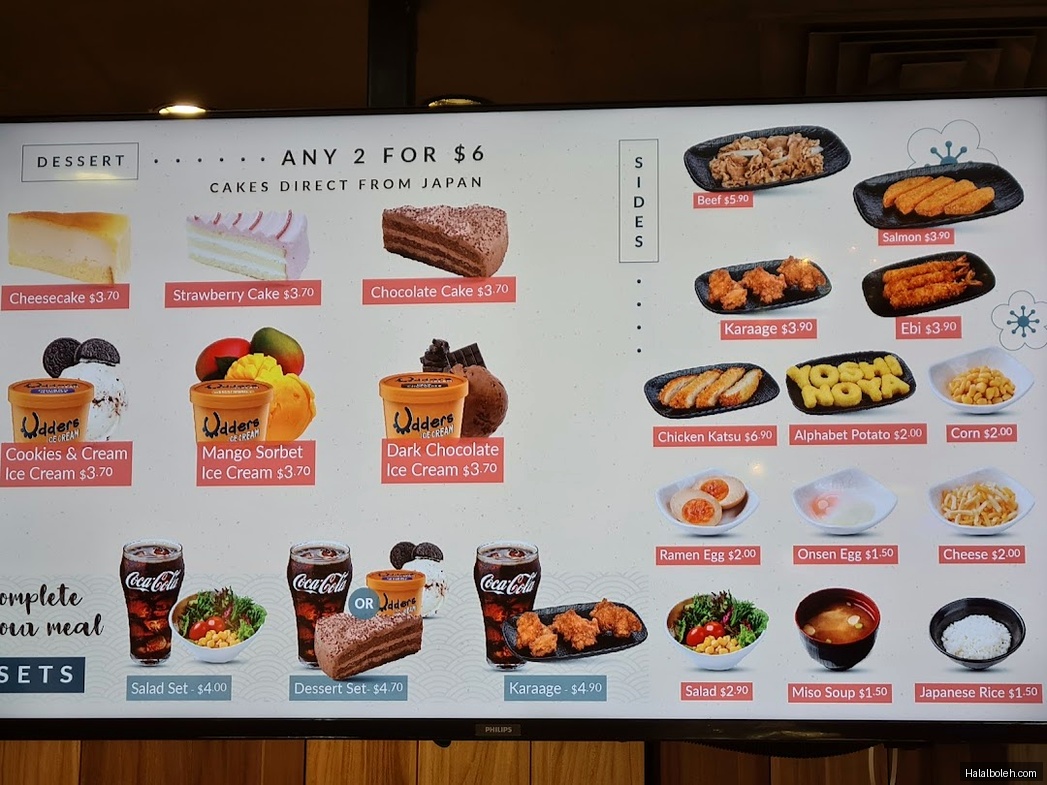 Yoshinoya - menu