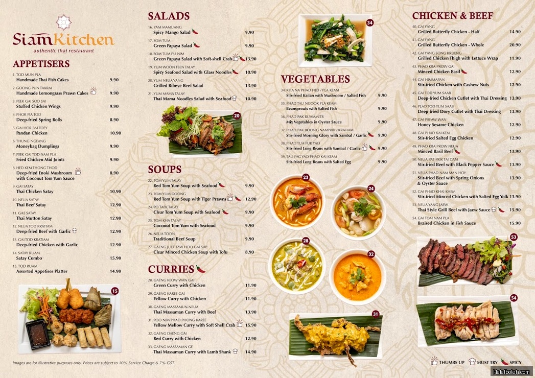 Siam Kitchen - menu