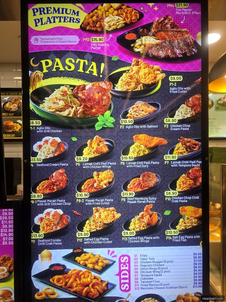 Flips N Dips at Paya Lebar Square - Menu