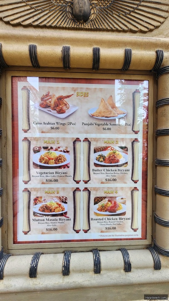 Oasis Spice Cafe - menu