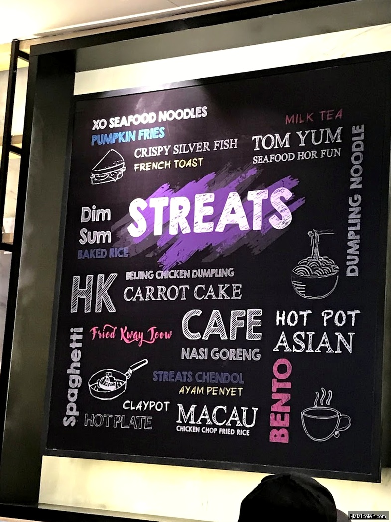 Streats Cafe - menu