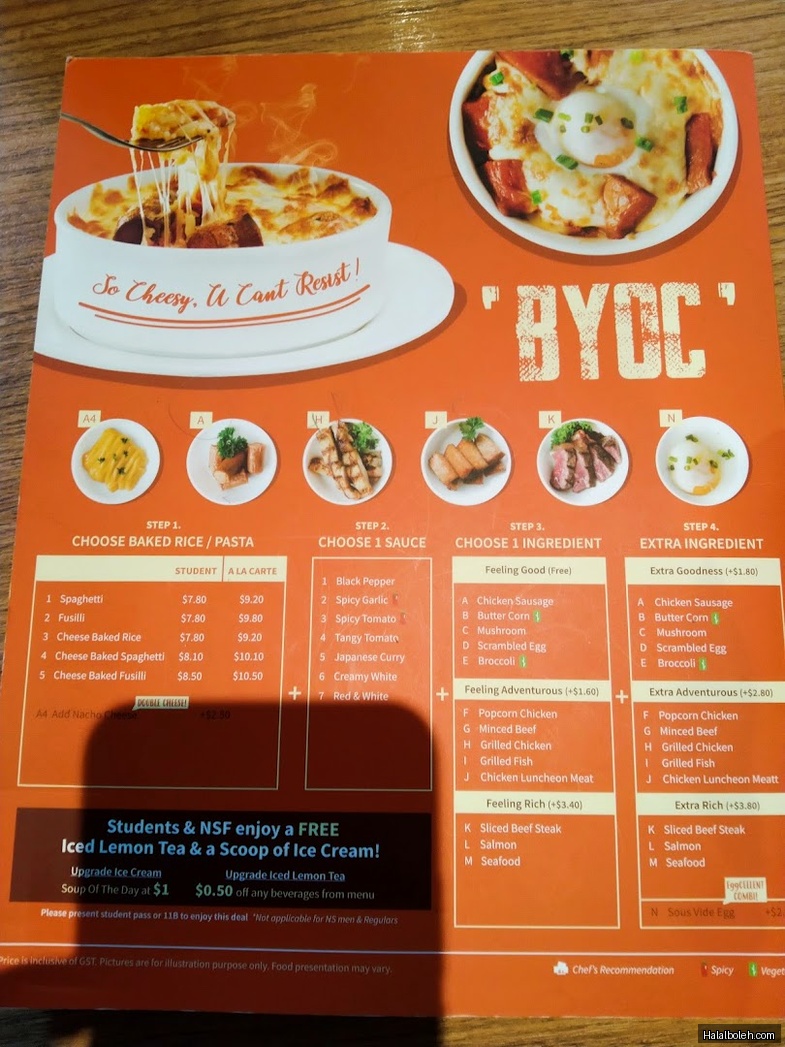 Eighteen Chefs - menu