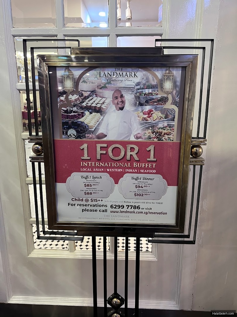 The Landmark at 390 Victoria Street - Menu