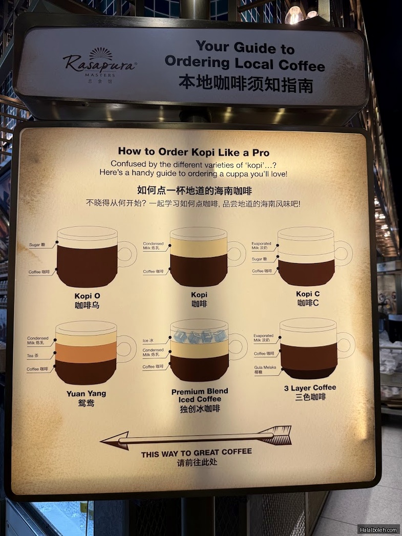 Rasapura Foodcourt - menu