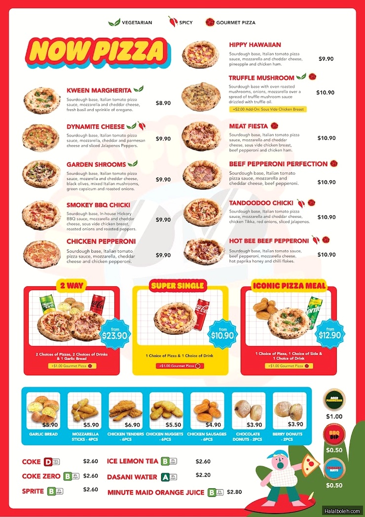Now Pizza at Bukit Panjang Plaza - Menu