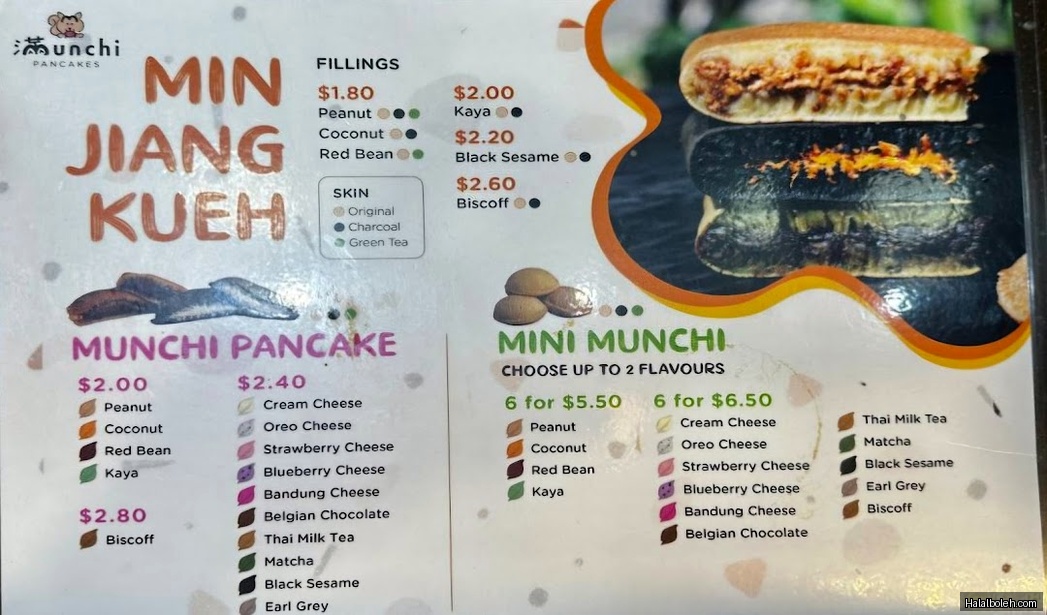 Munchi Pancakes - menu