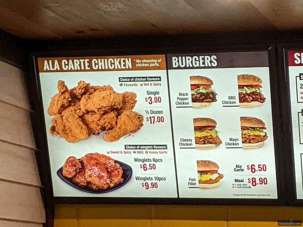 Chic-a-boo - menu