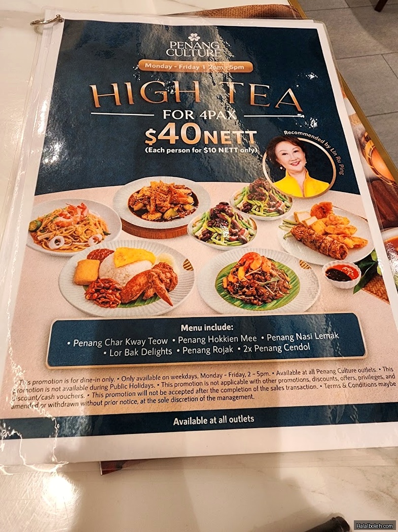 Penang Culture - menu