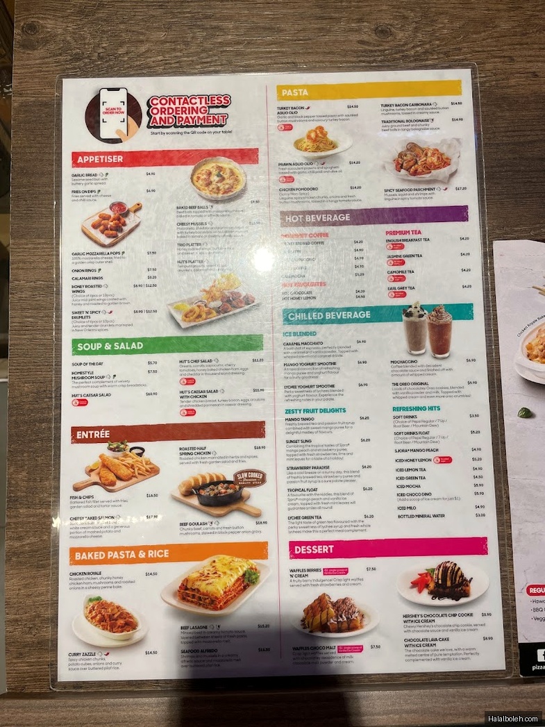 Pizza Hut - menu
