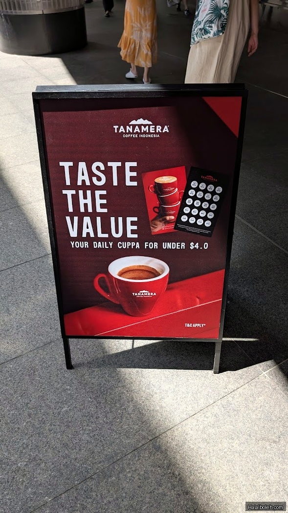 Tanamera Coffee - menu