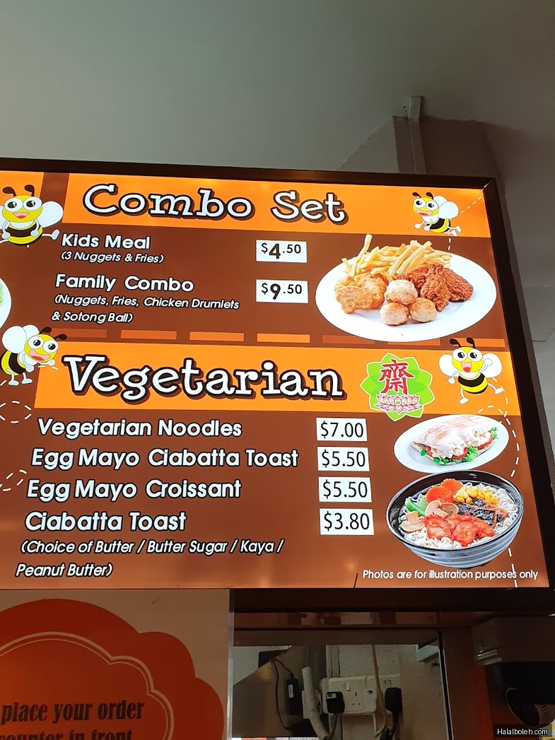 Coffee Bee at Singapore Science Centre - Menu