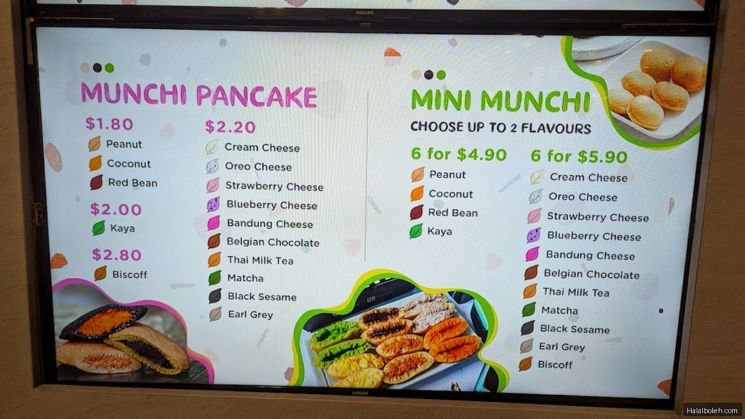 Munchi Pancakes - menu