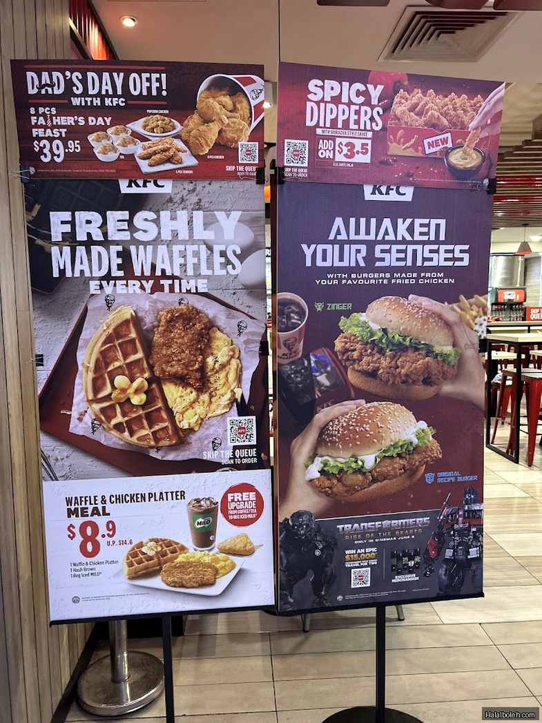 KFC - menu