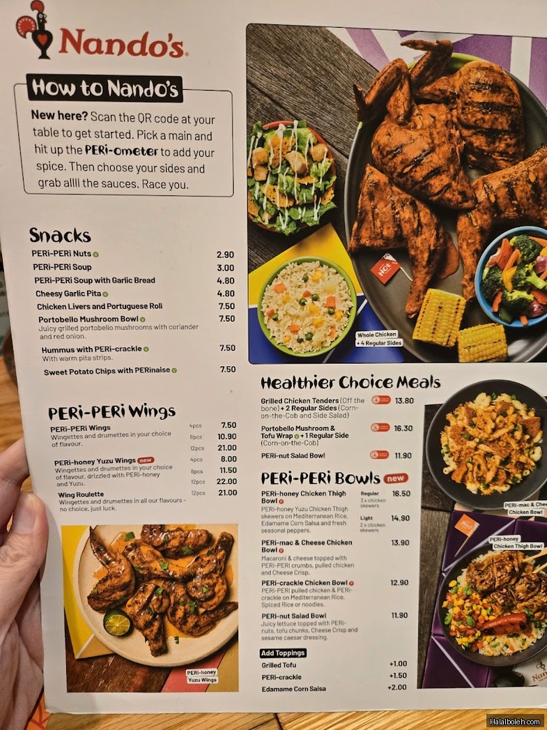 Nando's - menu