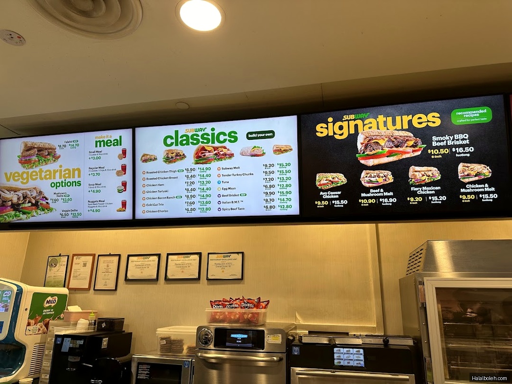 Subway - menu