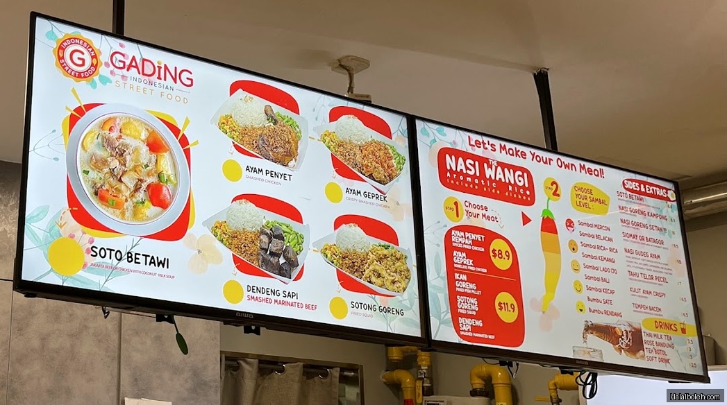 Gading Street Food - menu