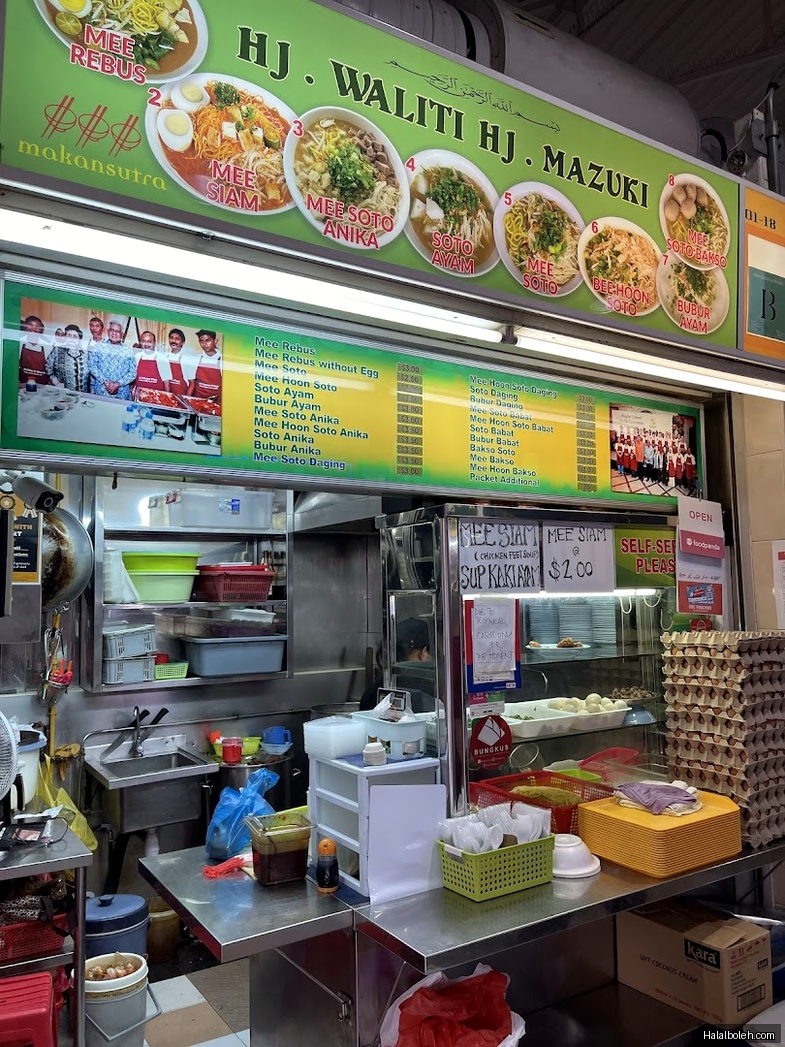 Hj Waliti Hj Mazuki - menu