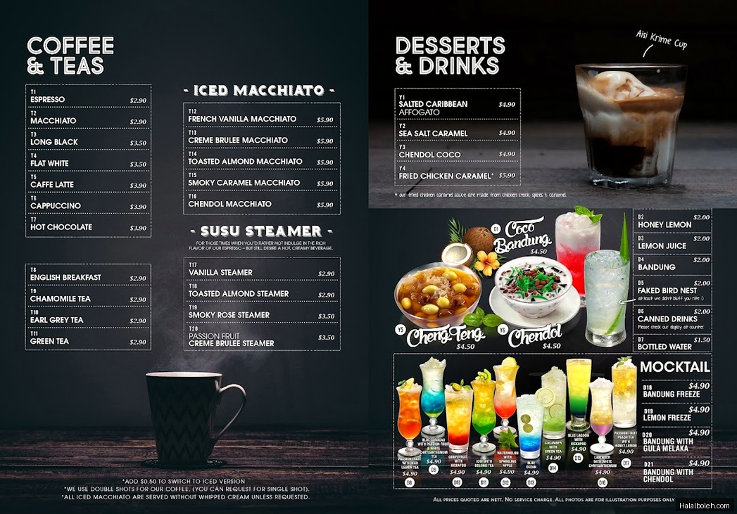 Tenderbest Makcik Tuckshop - menu