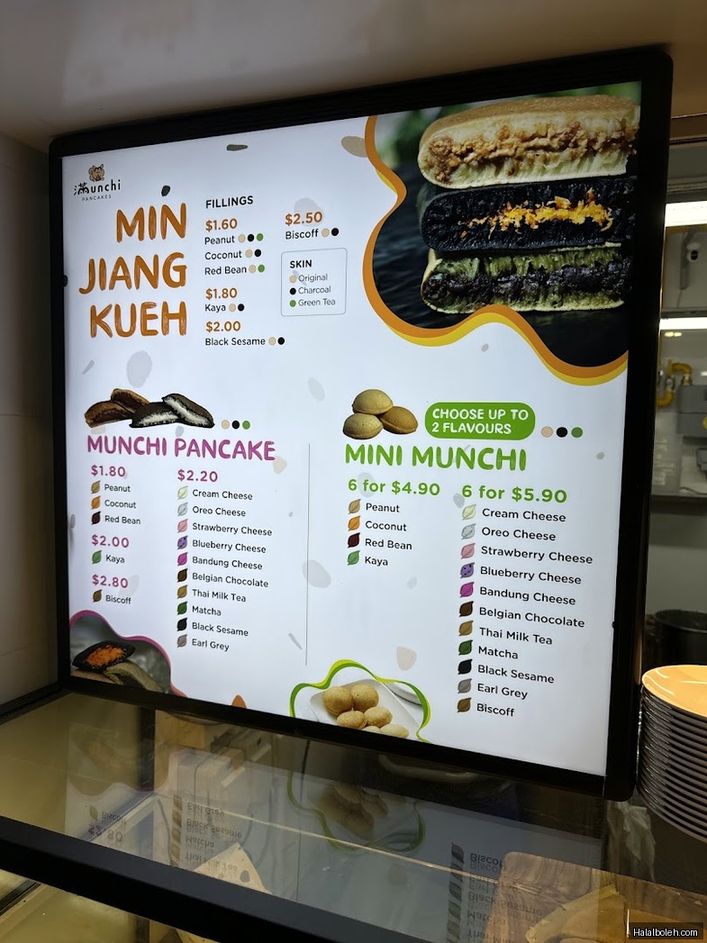 Munchi Pancakes - menu