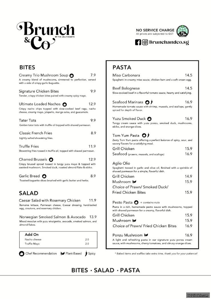 Brunch & Co - menu