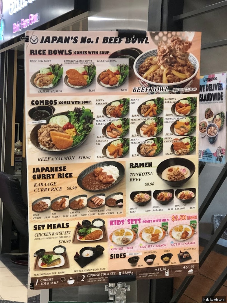 Yoshinoya - menu