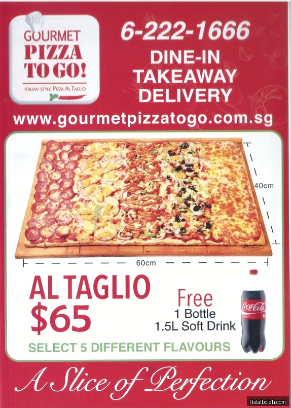 Gourmet Pizza To Go - menu